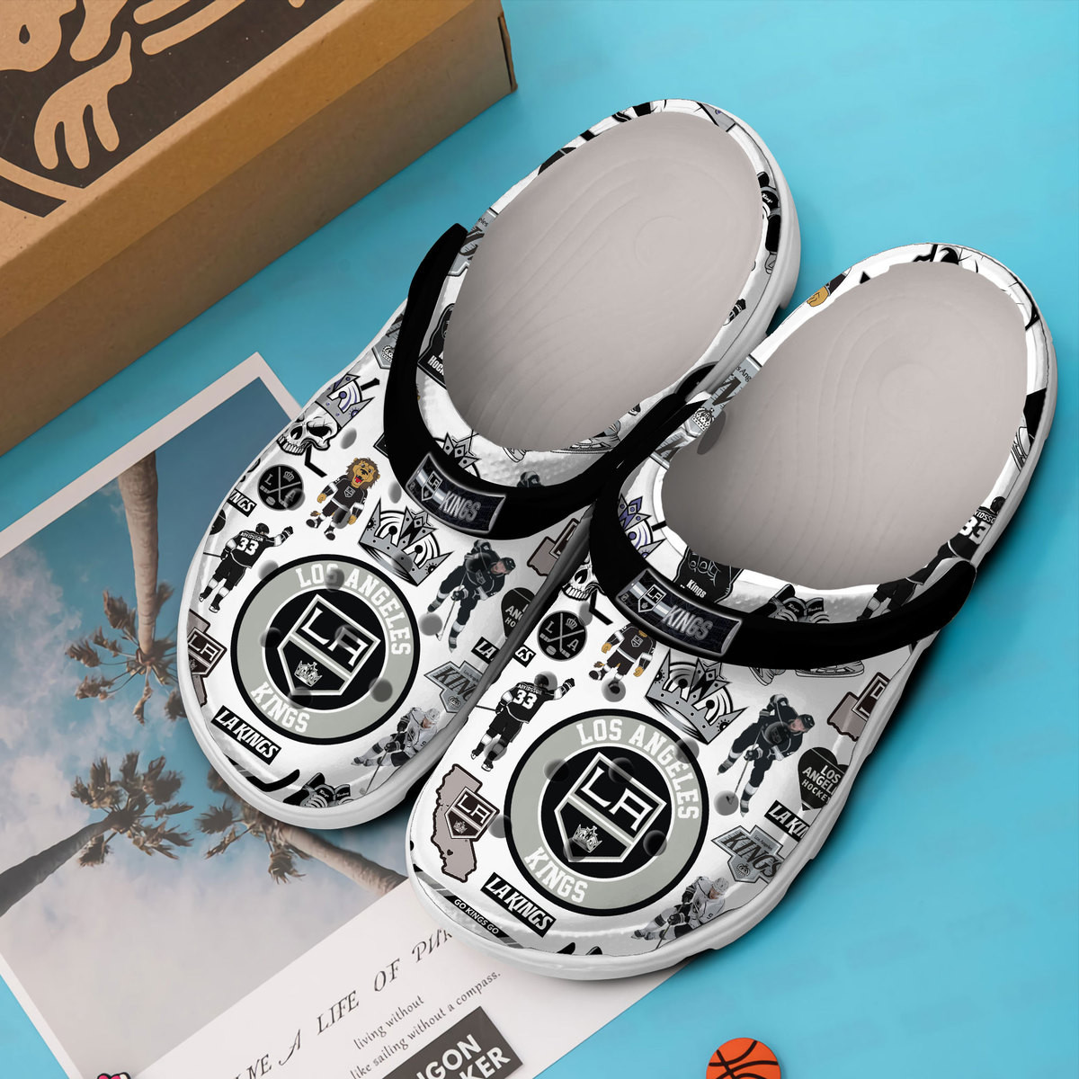 Merchidea Los Angeles Kings Ice hockey team NHL Sport Crocs Clogs Crocband Shoes Comfortable For Men Women and Kids