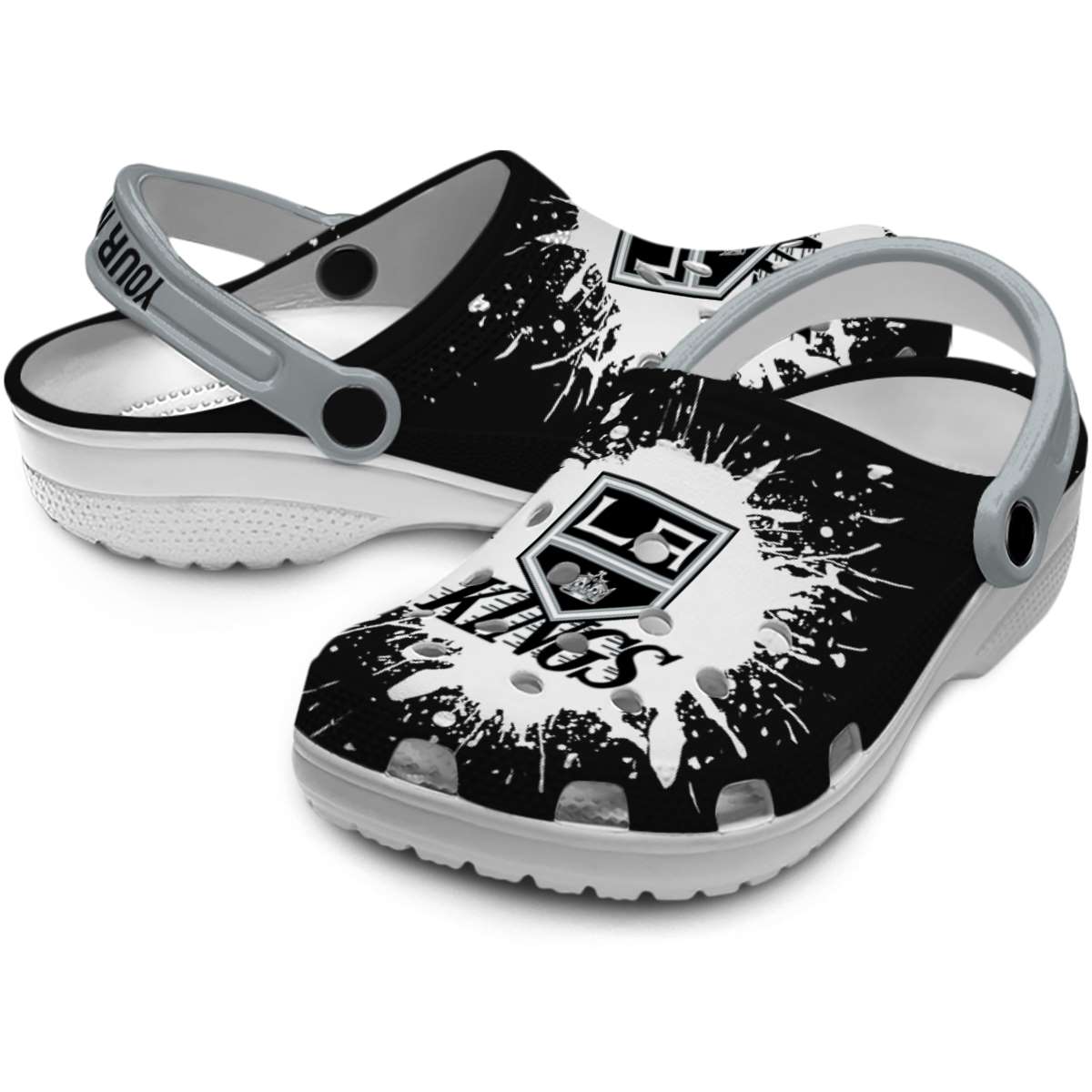 Merchidea Los Angeles Kings NHL Sport Crocs Crocband Clogs Shoes Comfortable For Men Women and Kids