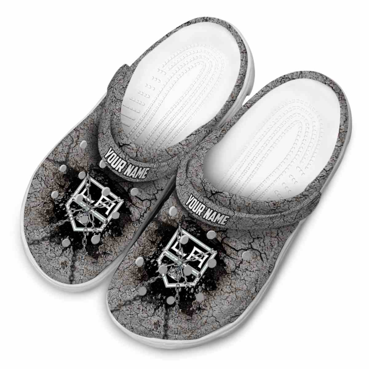 Merchidea Los Angeles Kings NHL Sport Crocs Crocband Clogs Shoes Comfortable For Men Women and Kids
