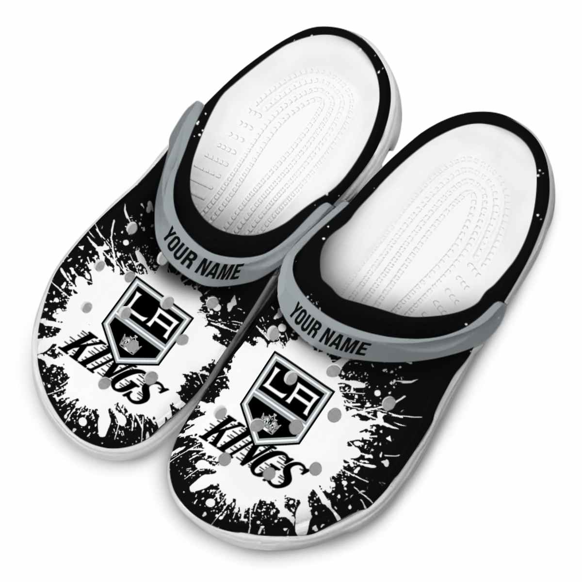 Merchidea Los Angeles Kings NHL Sport Crocs Crocband Clogs Shoes Comfortable For Men Women and Kids