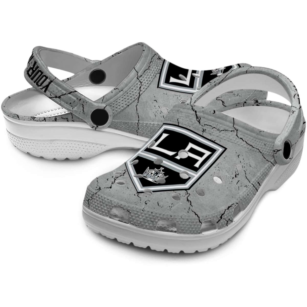 Merchidea Los Angeles Kings NHL Sport Crocs Crocband Clogs Shoes Comfortable For Men Women and Kids