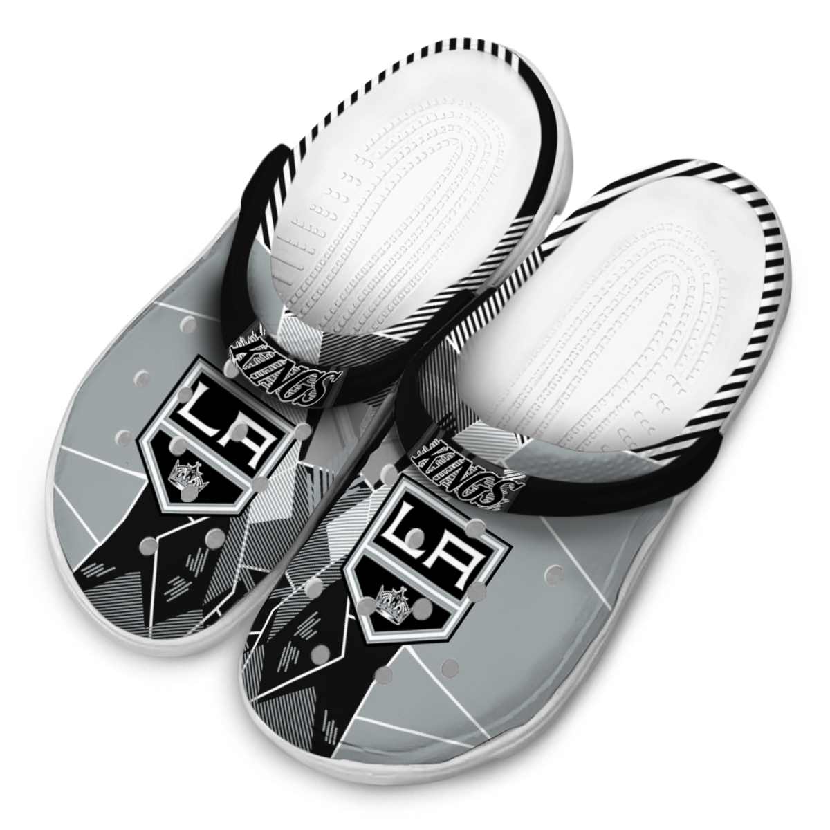 Merchidea Los Angeles Kings NHL Sport Crocs Crocband Clogs Shoes Comfortable For Men Women and Kids