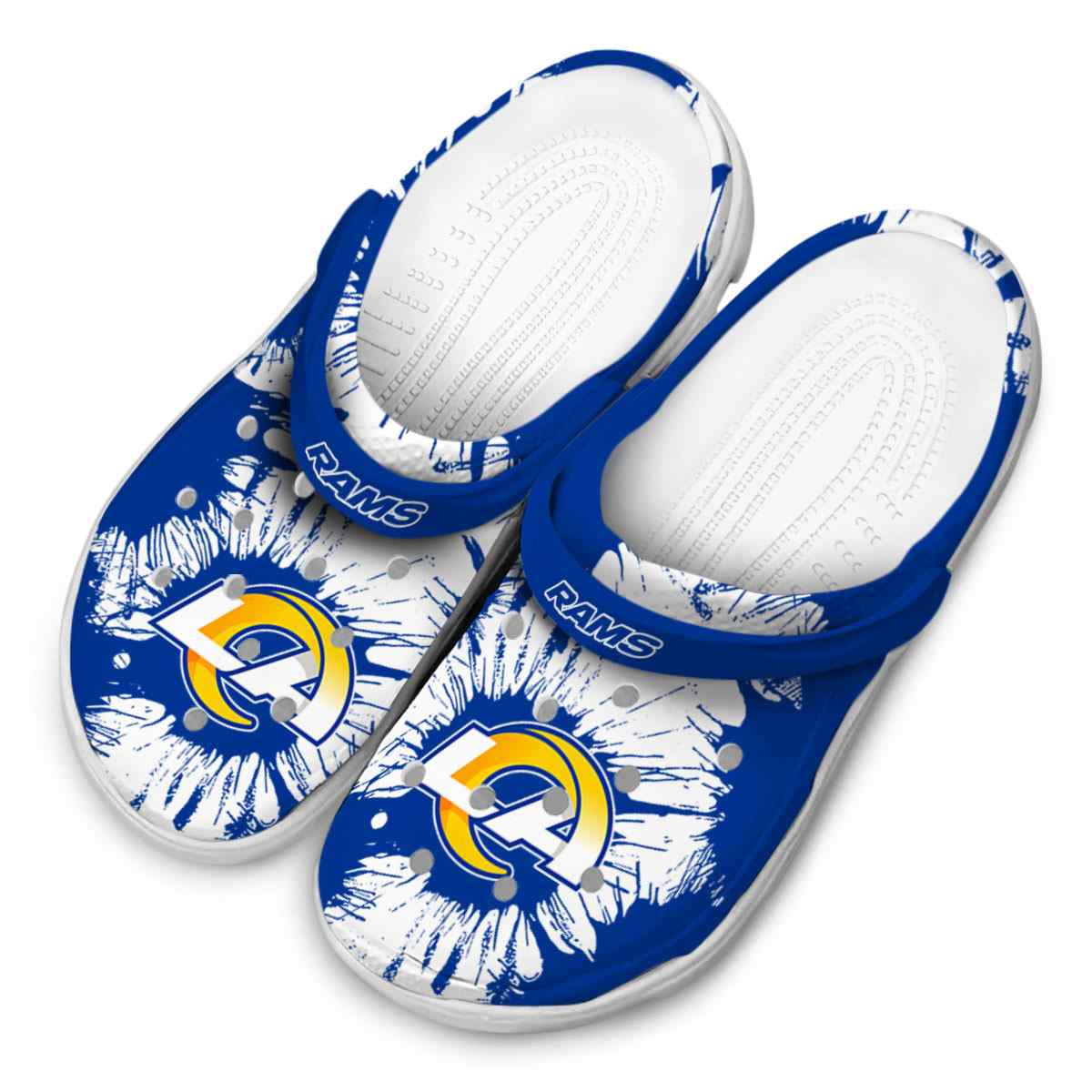 Merchidea Los Angeles Rams NFL Sport Crocs Crocband Clogs Shoes Comfortable For Men Women and Kids