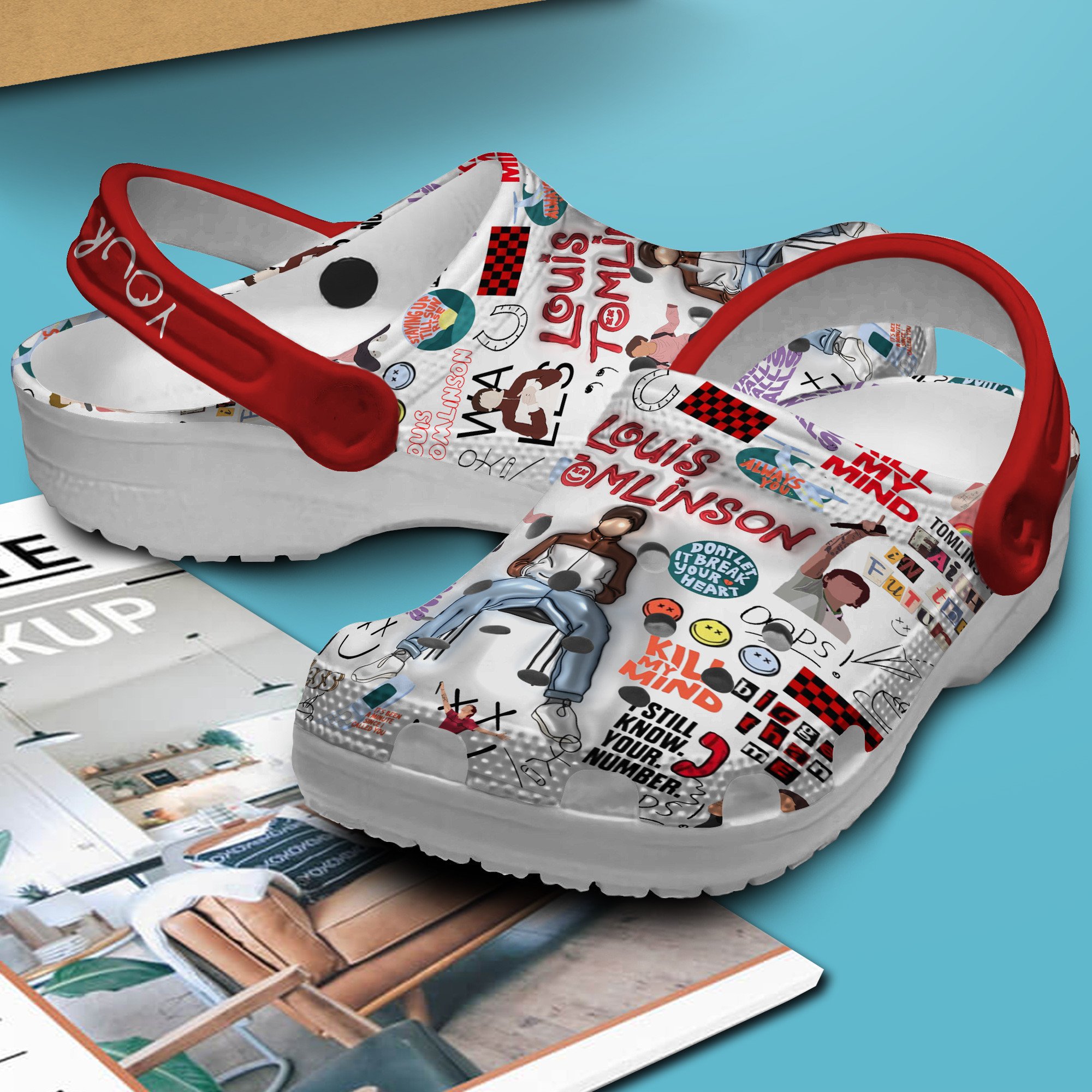 Merchidea Louis Tomlinson Music Crocs Crocband Clogs Shoes Comfortable For Men Women and Kids