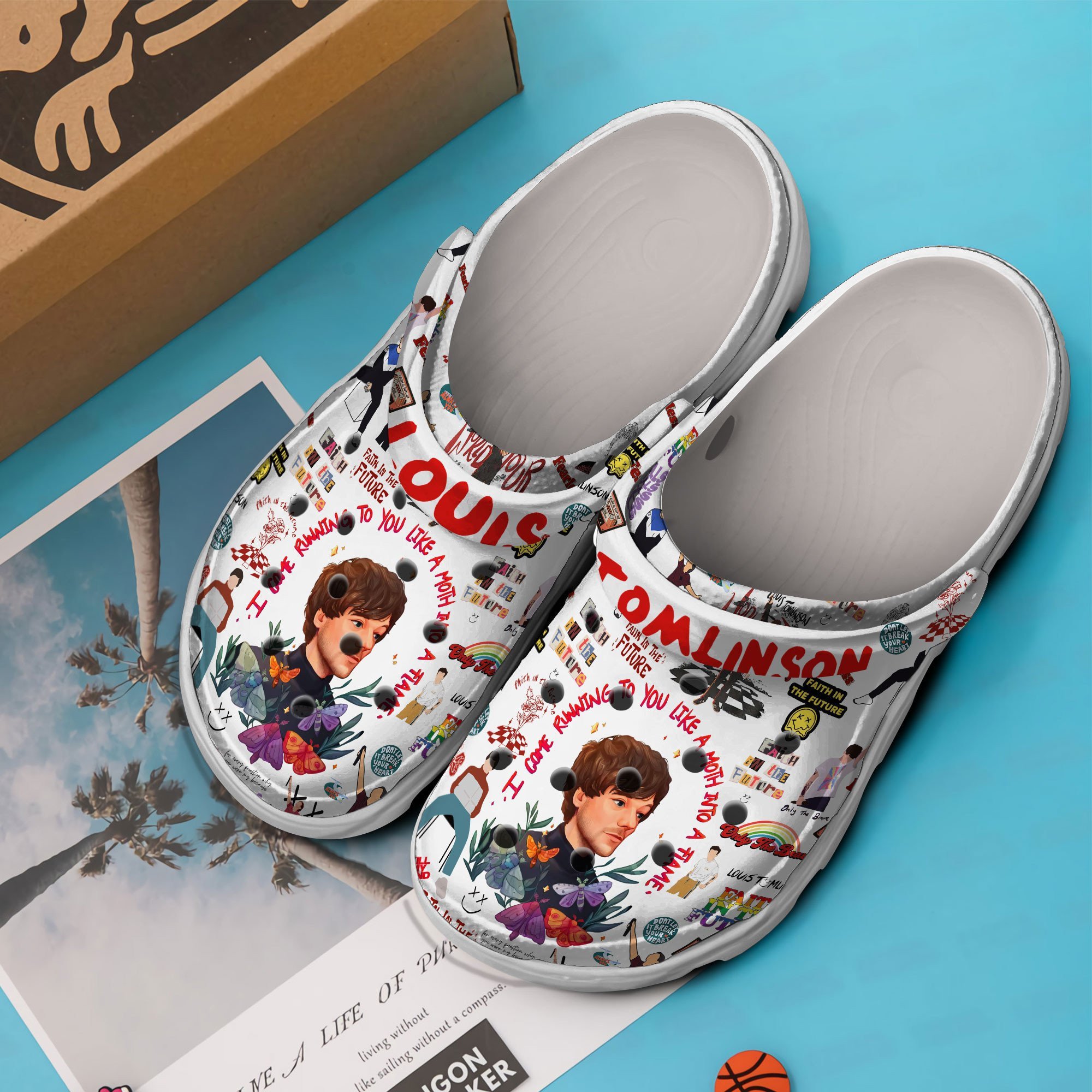 Merchidea Louis Tomlinson Music Crocs Crocband Clogs Shoes Comfortable For Men Women and Kids