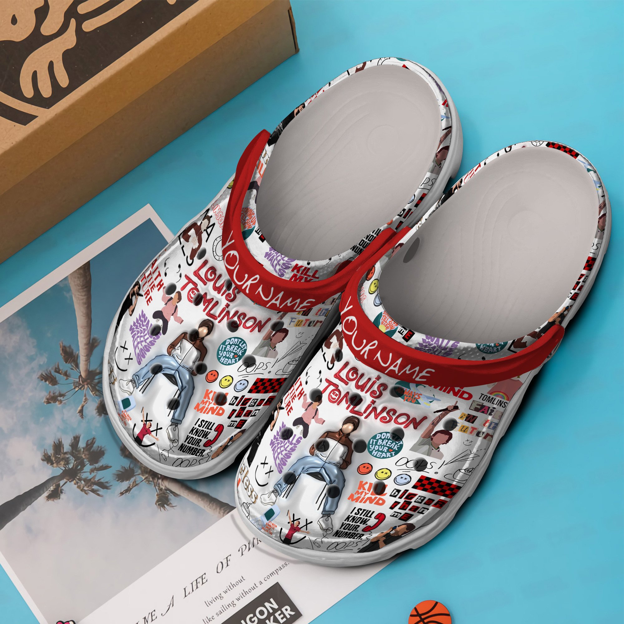 Merchidea Louis Tomlinson Music Crocs Crocband Clogs Shoes Comfortable For Men Women and Kids