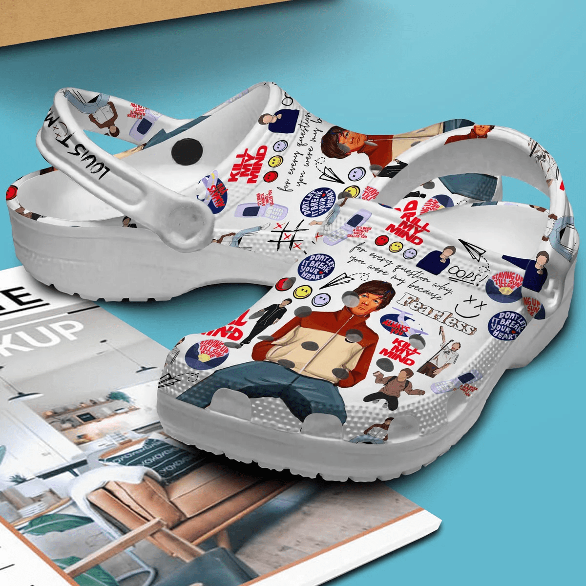 Merchidea Louis Tomlinson Music Crocs Crocband Clogs Shoes Comfortable For Men Women and Kids