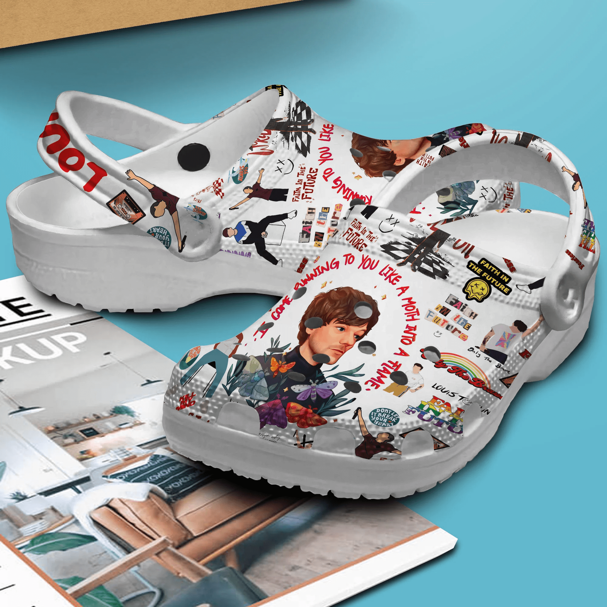 Merchidea Louis Tomlinson Music Crocs Crocband Clogs Shoes Comfortable For Men Women and Kids