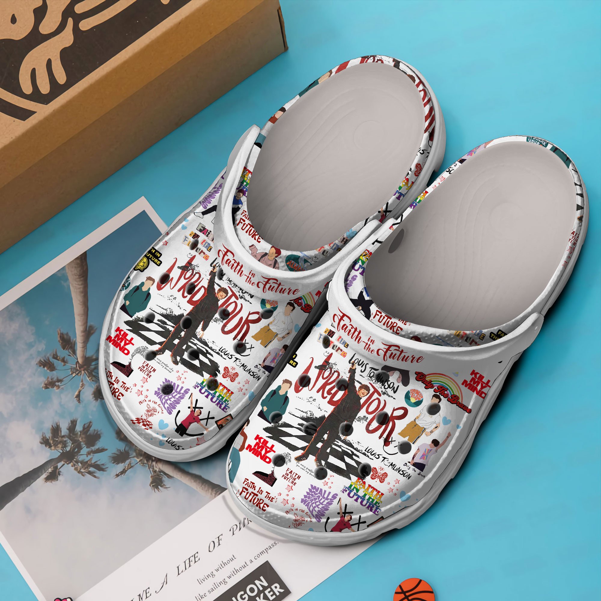 Merchidea Louis Tomlinson Music Crocs Crocband Clogs Shoes Comfortable For Men Women and Kids