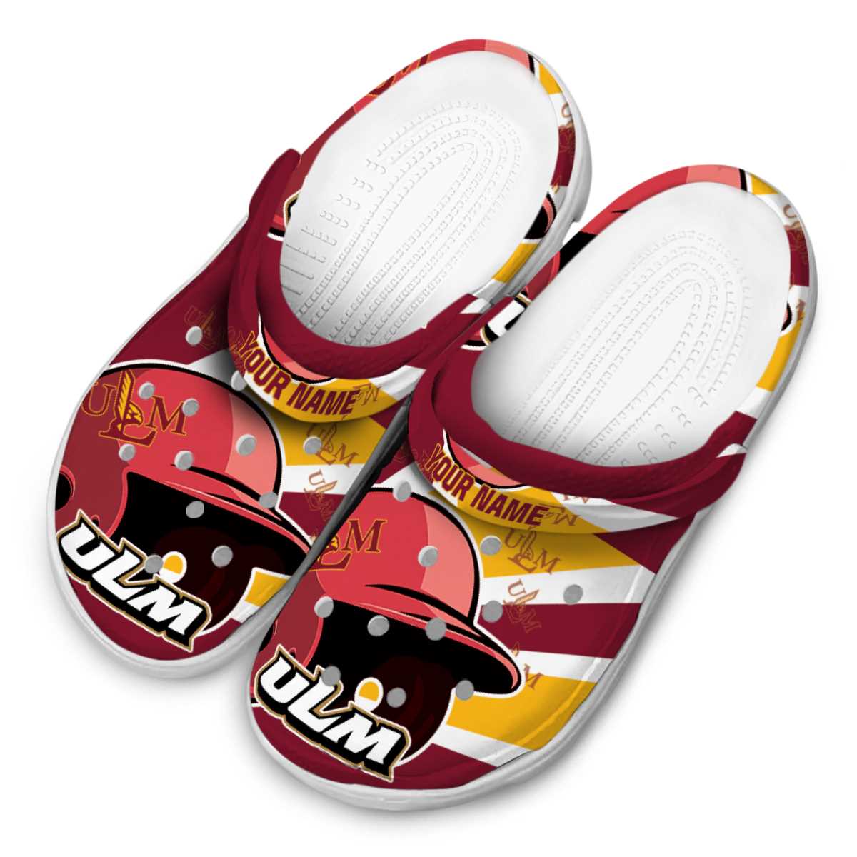 Merchidea Louisiana-Monroe Warhawks NCAA Sport Crocs Crocband Clogs Shoes Comfortable For Men Women and Kids
