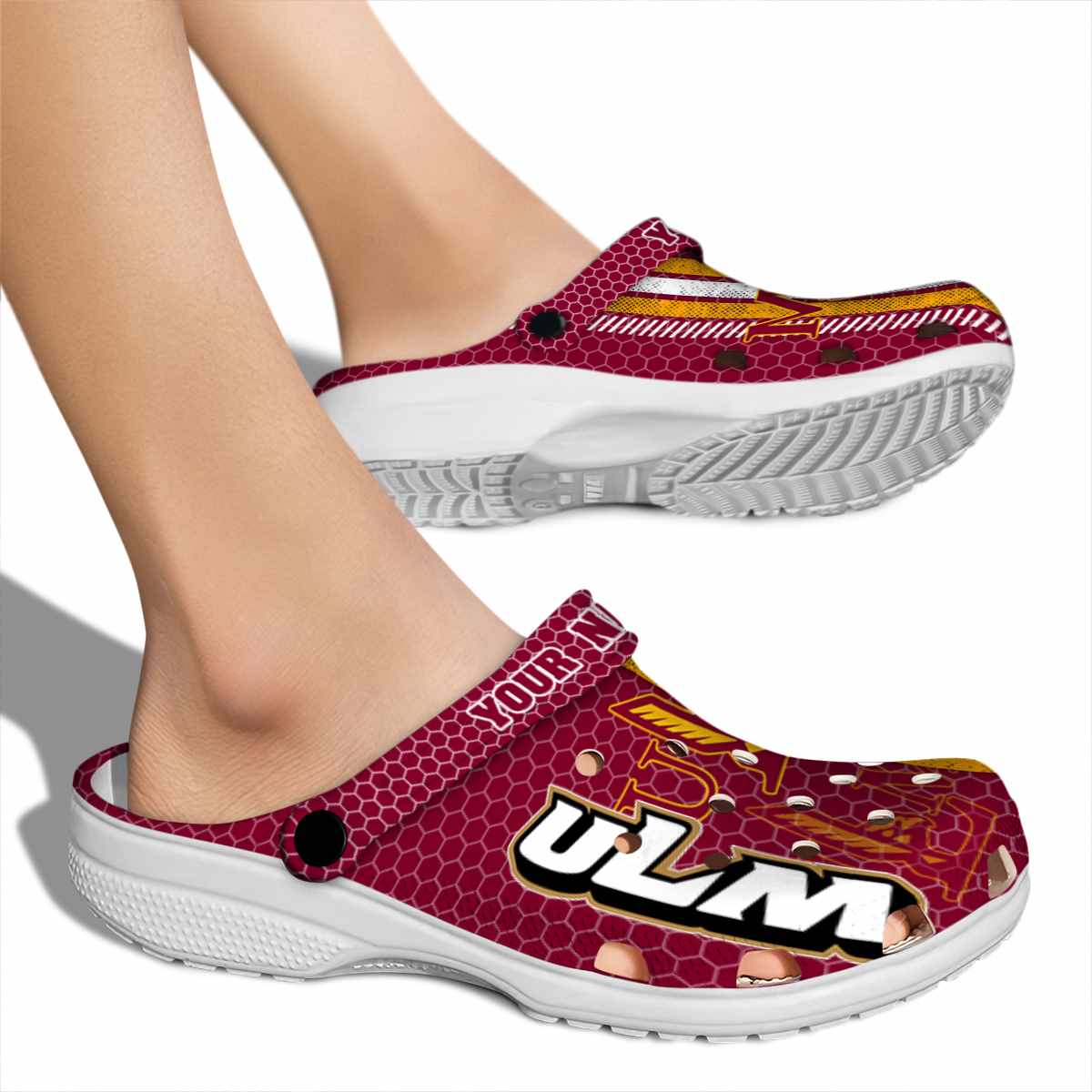 Merchidea Louisiana-Monroe Warhawks NCAA Sport Crocs Crocband Clogs Shoes Comfortable For Men Women and Kids