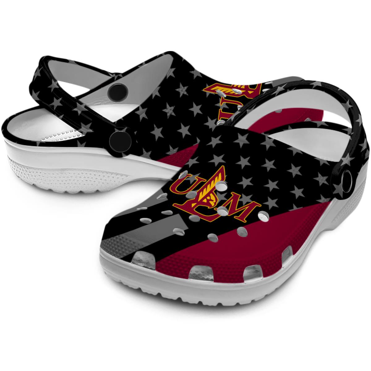 Merchidea Louisiana-Monroe Warhawks NCAA Sport Crocs Crocband Clogs Shoes Comfortable For Men Women and Kids