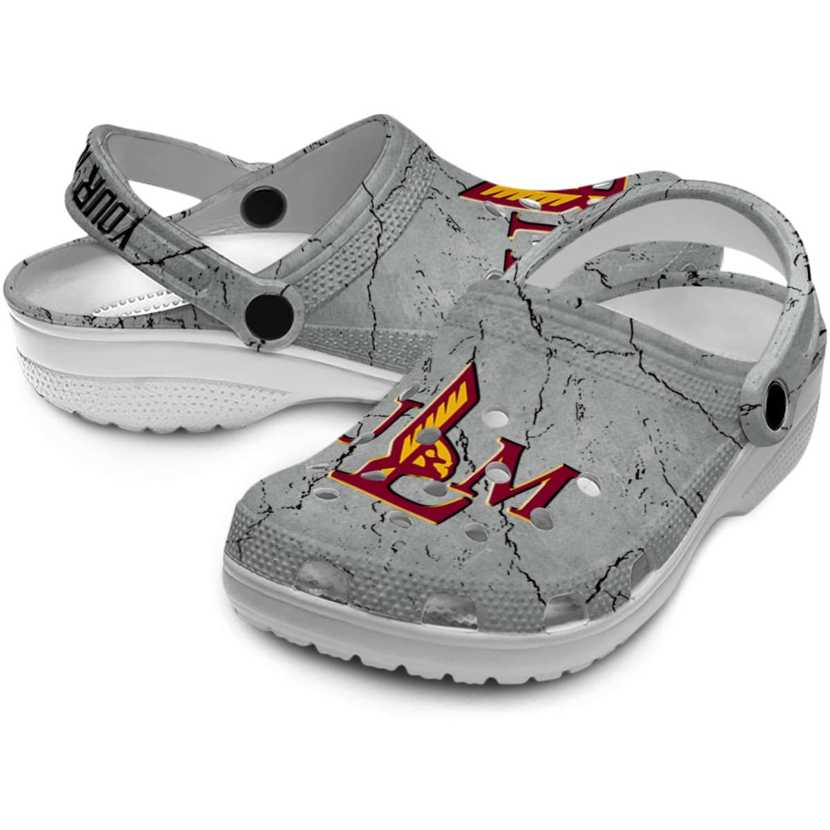 Merchidea Louisiana-Monroe Warhawks NCAA Sport Crocs Crocband Clogs Shoes Comfortable For Men Women and Kids