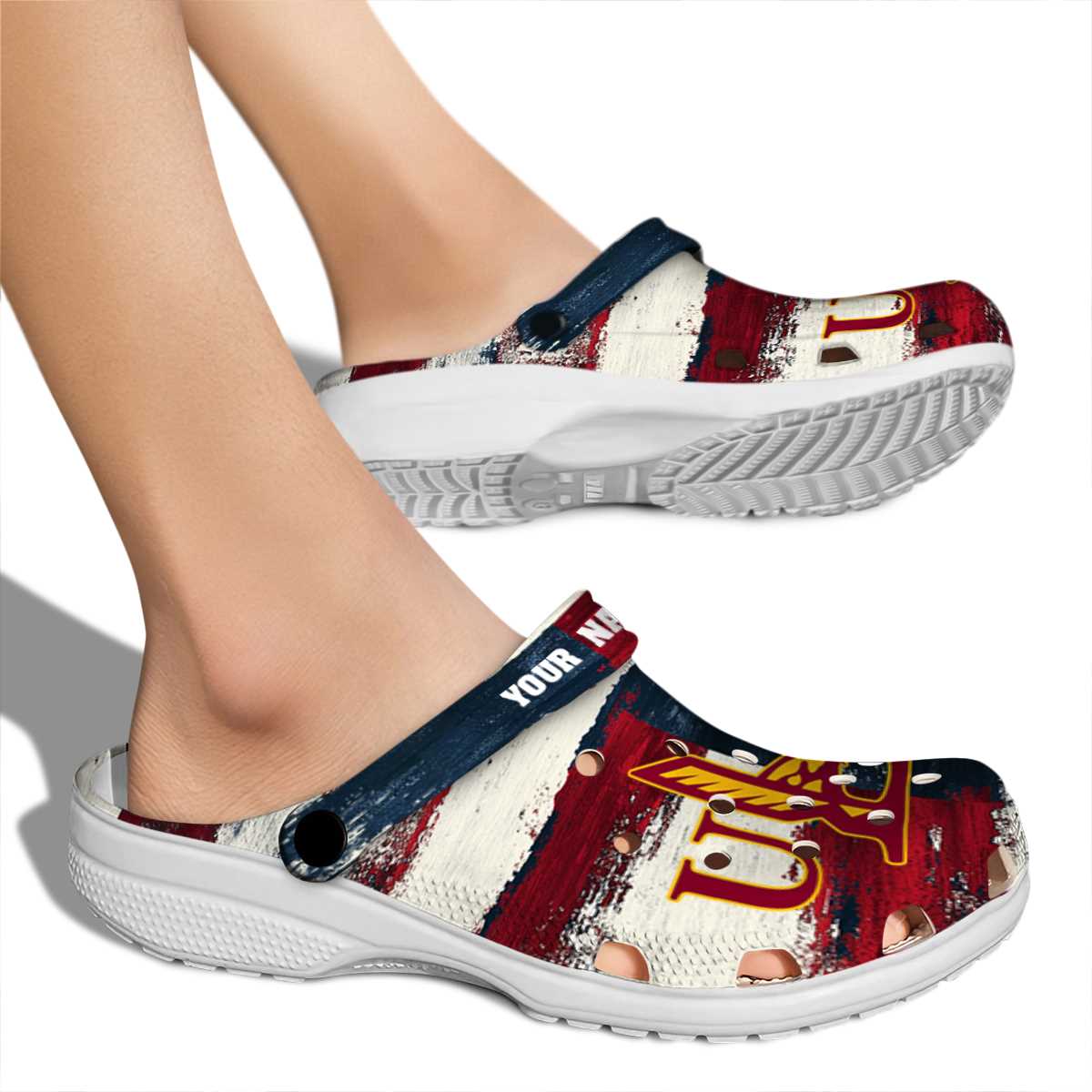 Merchidea Louisiana-Monroe Warhawks NCAA Sport Crocs Crocband Clogs Shoes Comfortable For Men Women and Kids
