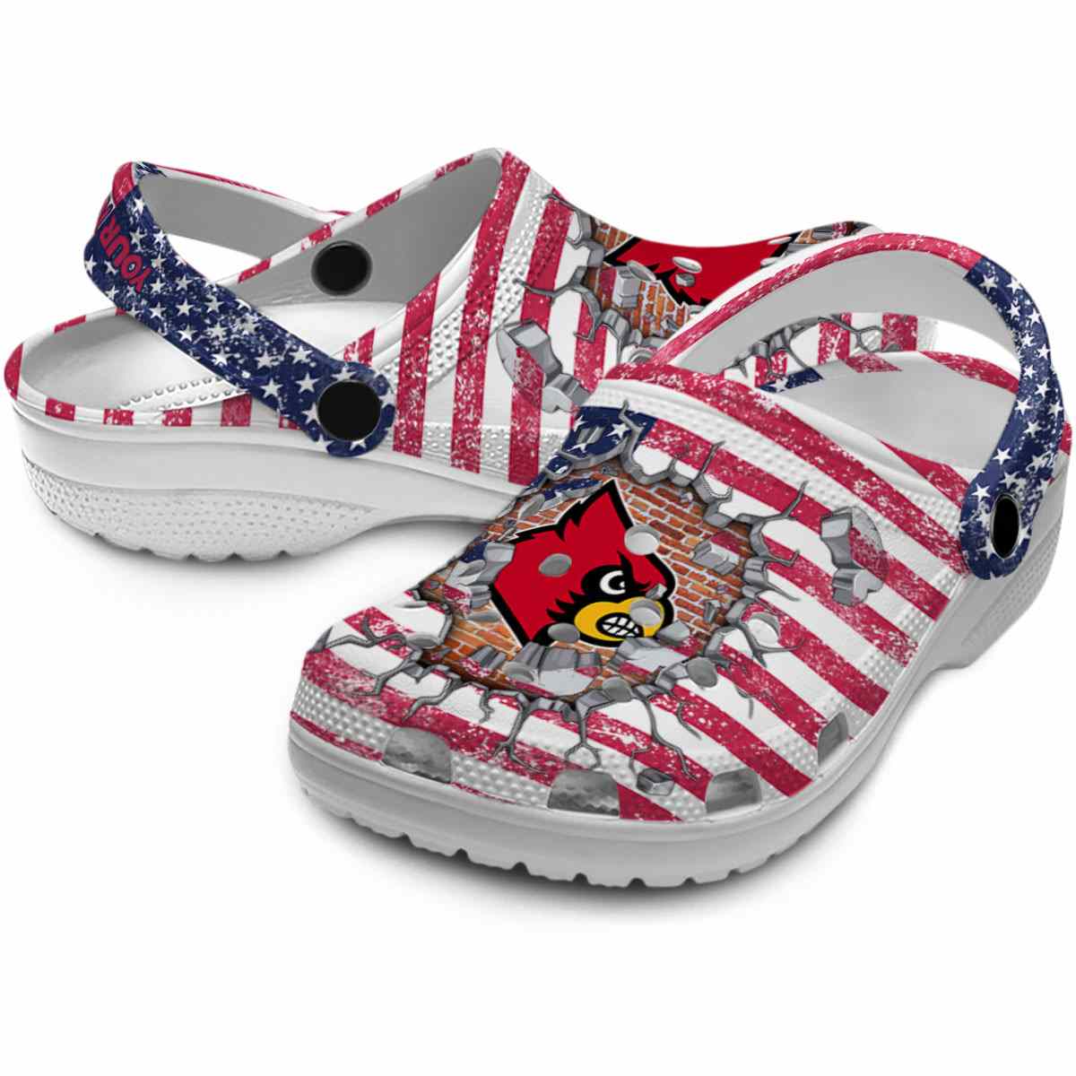Merchidea Louisville Cardinals NCAA Sport Crocs Crocband Clogs Shoes Comfortable For Men Women and Kids