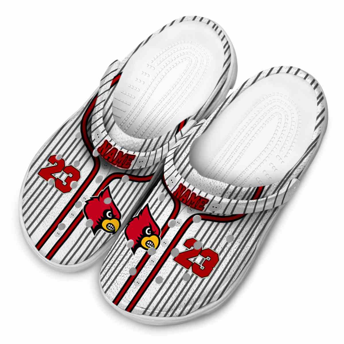 Merchidea Louisville Cardinals NCAA Sport Crocs Crocband Clogs Shoes Comfortable For Men Women and Kids