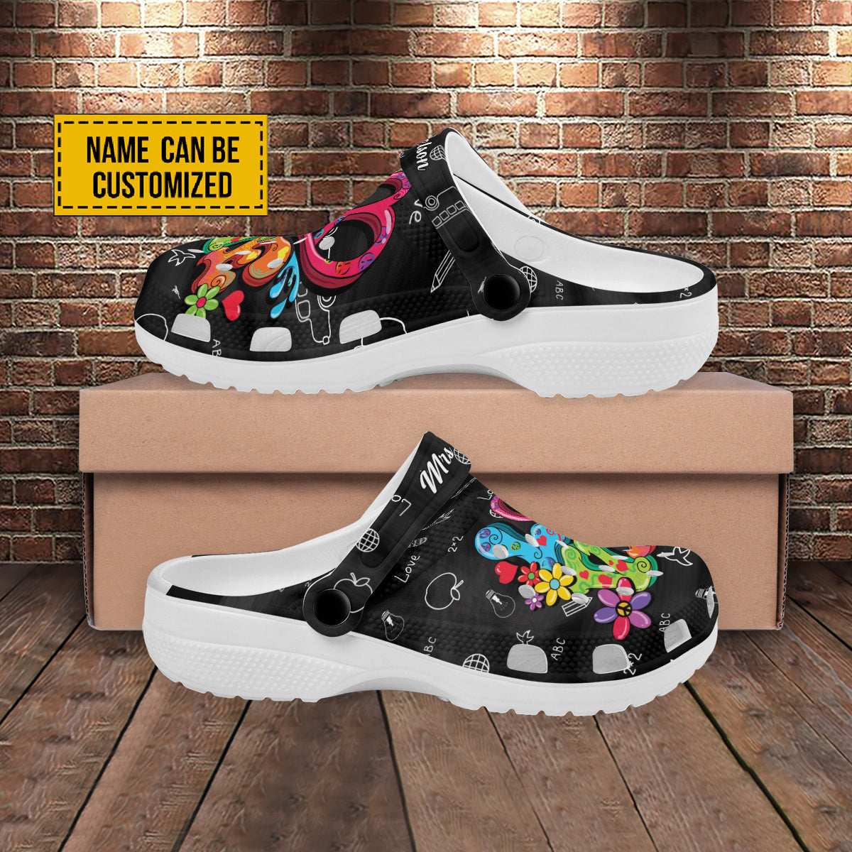 Merchidea Love Art Teachers Customized Crocs Crocband Clogs Shoes Comfortable For Men Women and Kids
