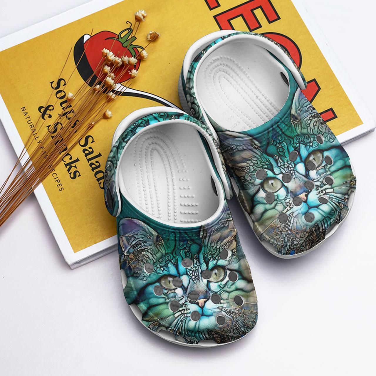 Merchidea Love Cat Crocs Crocband Clogs Shoes Comfortable For Men Women and Kids