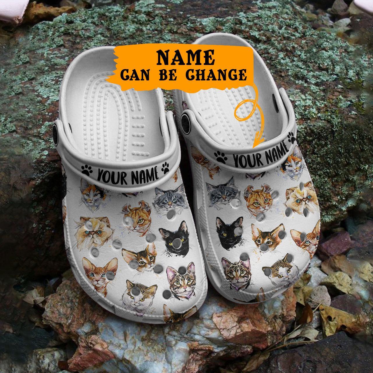 Merchidea Love Cats Crocs Crocband Clogs Shoes Comfortable For Men Women and Kids