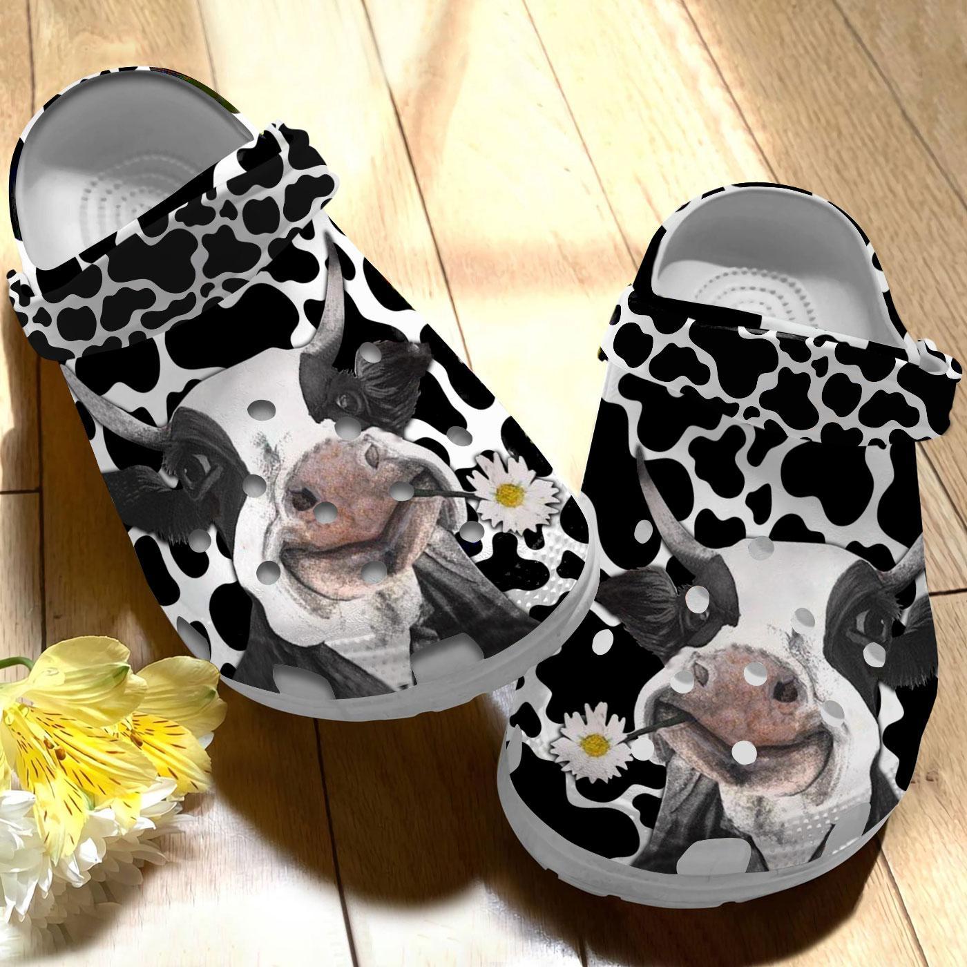 Merchidea Love Cow Crocs Crocband Clogs Shoes Comfortable For Men Women and Kids