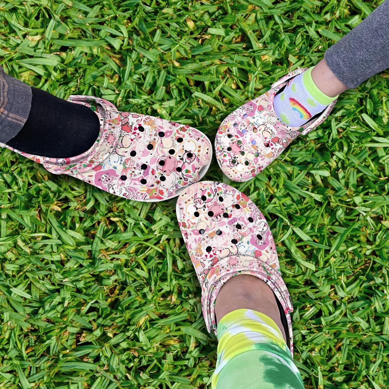 Merchidea Love Cow Crocs Crocband Clogs Shoes Comfortable For Men Women and Kids