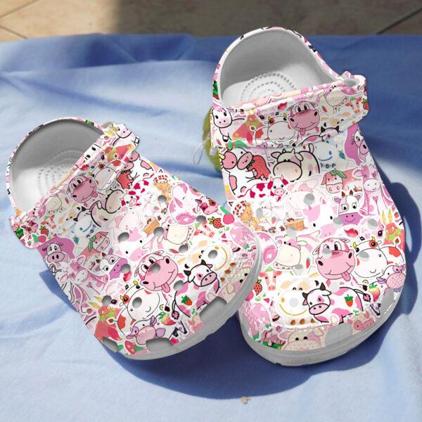 Merchidea Love Cow Crocs Crocband Clogs Shoes Comfortable For Men Women and Kids
