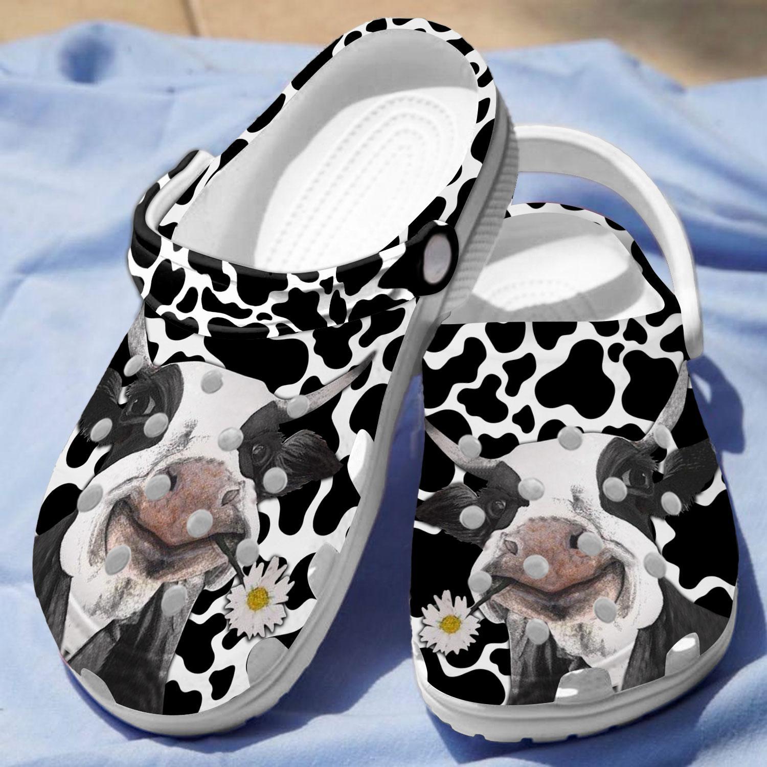 Merchidea Love Cow Crocs Crocband Clogs Shoes Comfortable For Men Women and Kids