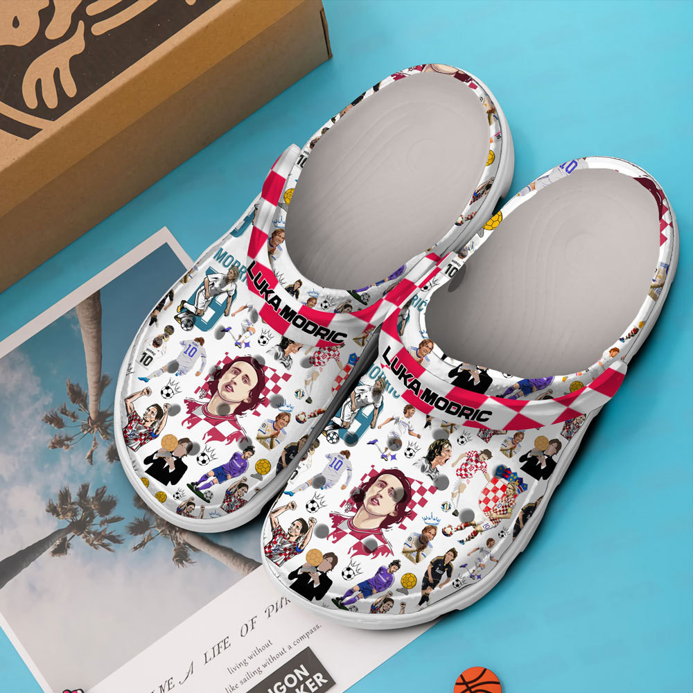 Merchidea Luka Modric Football Soccer Premium Crocs Crocband Clogs Shoes Comfortable For Men Women and Kids