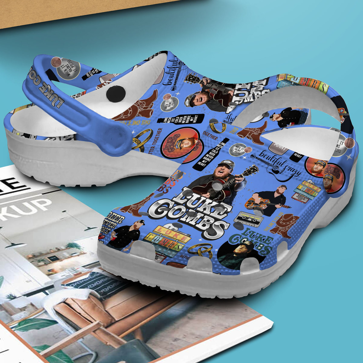 Merchidea Luke Combs Singer Music Crocs Crocband Clogs Shoes For Men Women and Kids