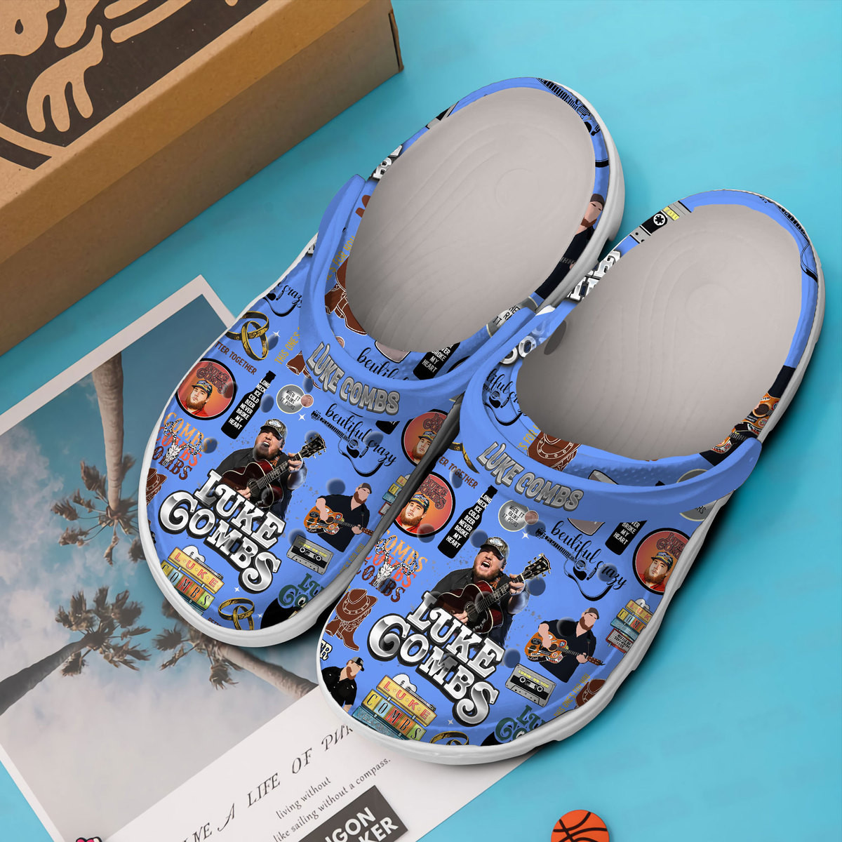 Merchidea Luke Combs Singer Music Crocs Crocband Clogs Shoes For Men Women and Kids