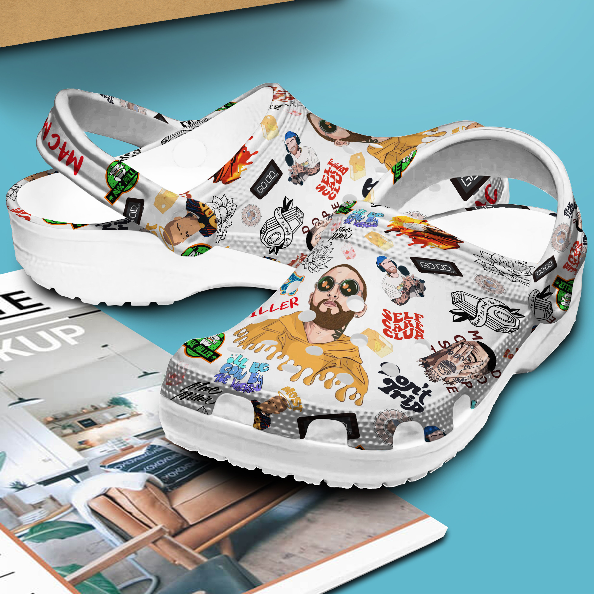 Merchidea Mac Miller Music Crocs Crocband Clogs Shoes Comfortable For Men Women and Kids