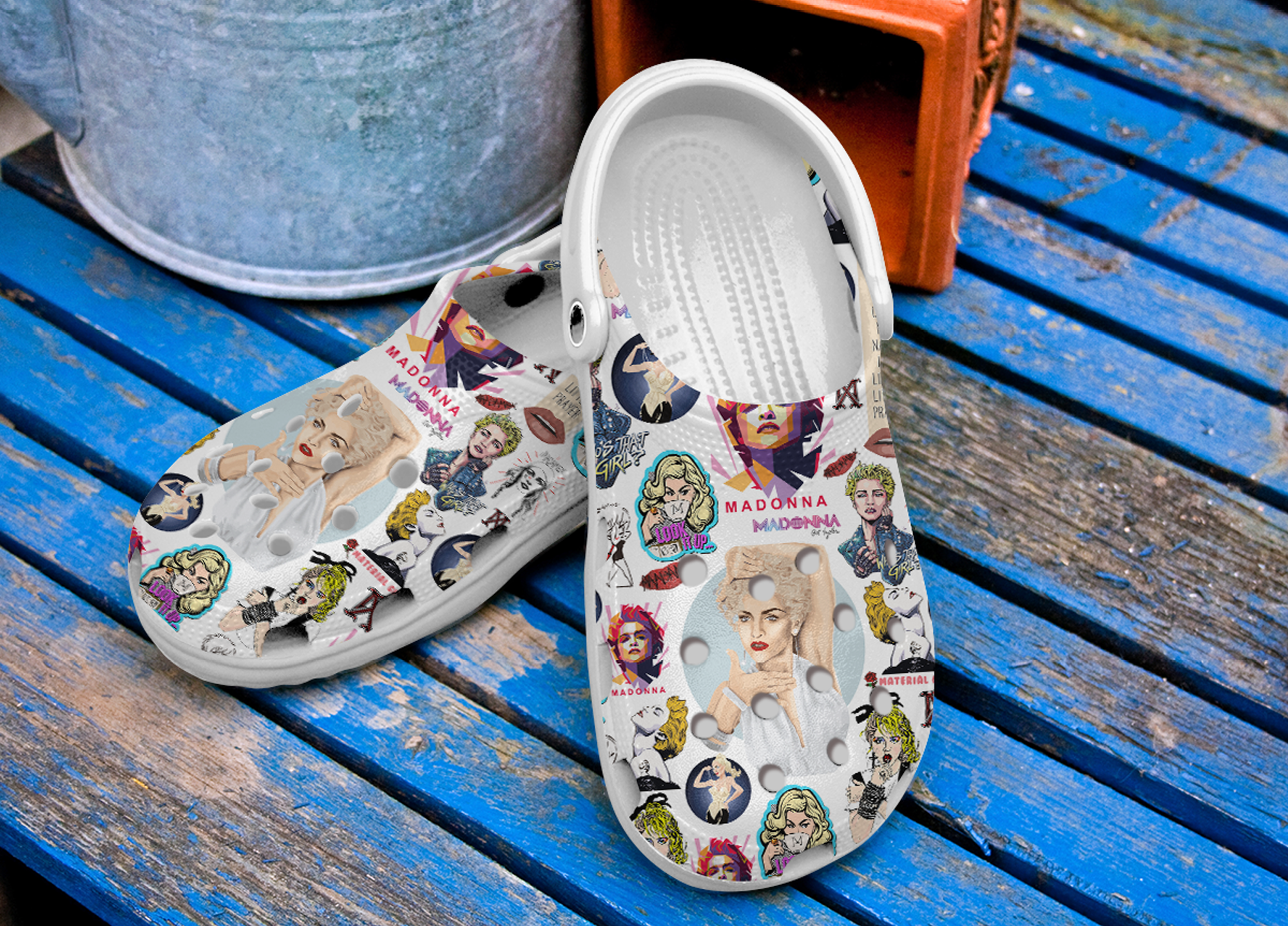 Merchidea Madona Music Crocs Crocband Clogs Shoes Comfortable For Men Women and Kids