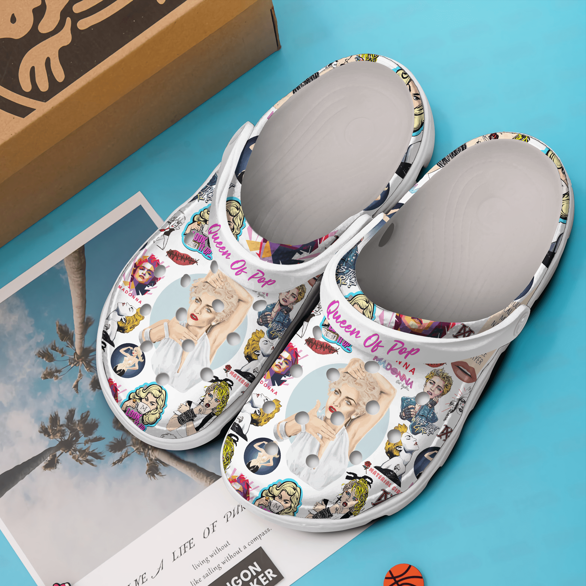 Merchidea Madona Music Crocs Crocband Clogs Shoes Comfortable For Men Women and Kids