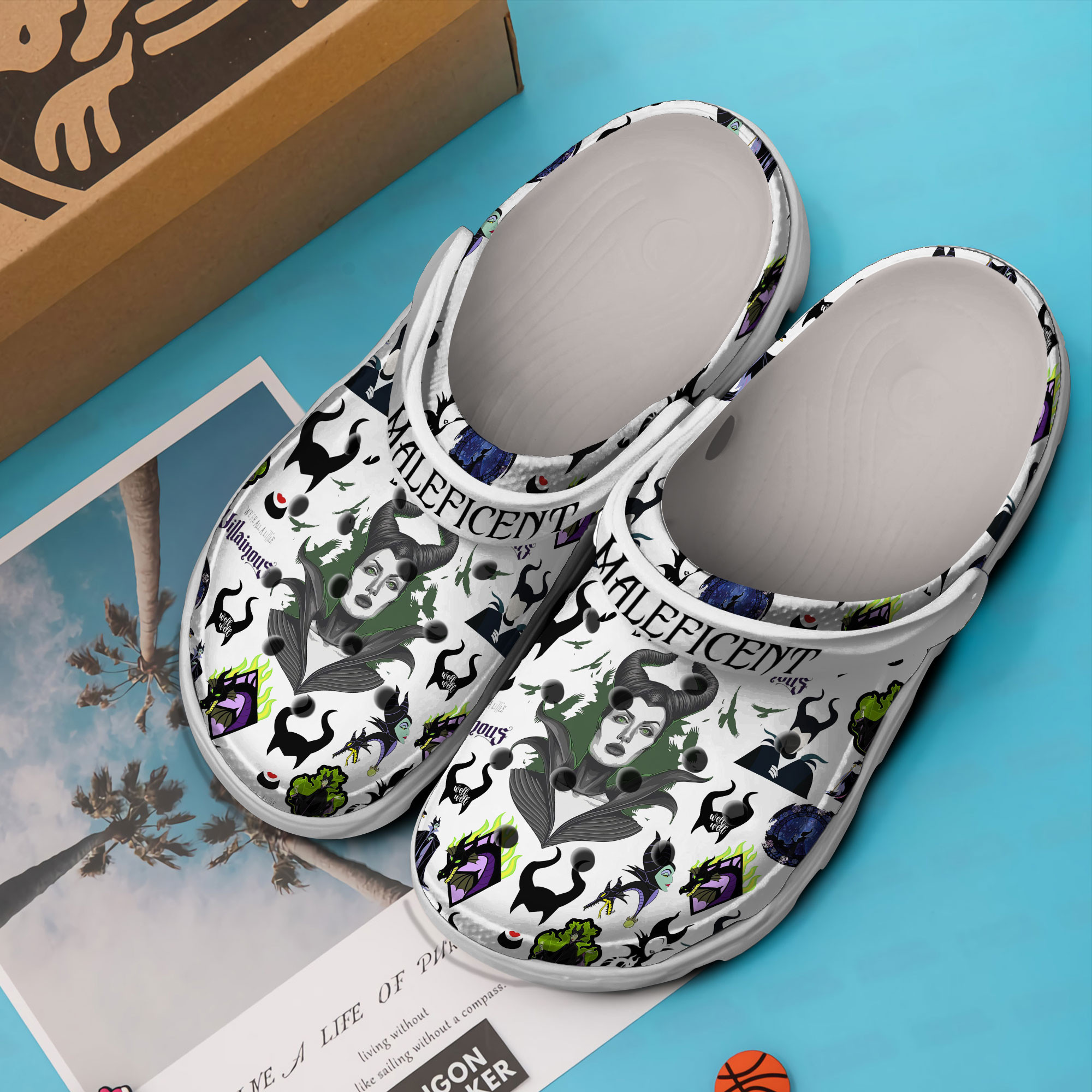 Merchidea Maleficent Movie Cartoon Crocs Crocband Clogs Shoes Comfortable For Men Women and Kids