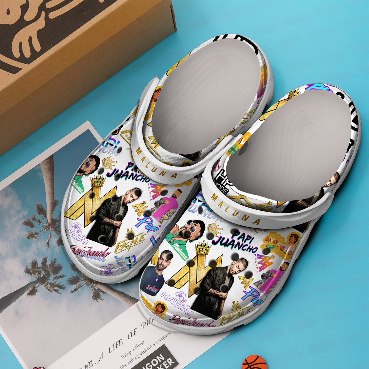 Merchidea Maluma Singer Music Crocs Crocband Clogs Shoes Comfortable For Men Women and Kids