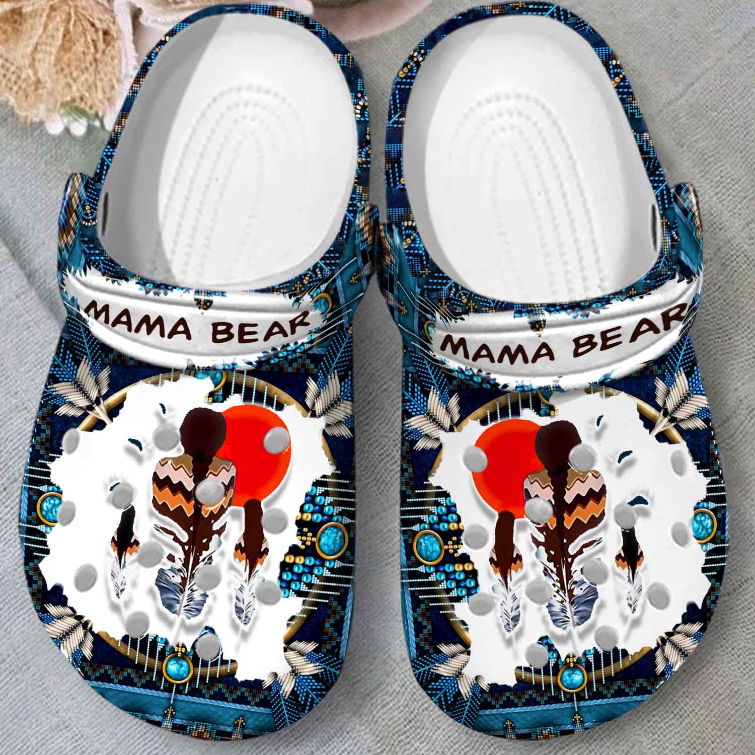 Merchidea Mama Bear Crocs Crocband Clogs Shoes Comfortable For Men Women and Kids