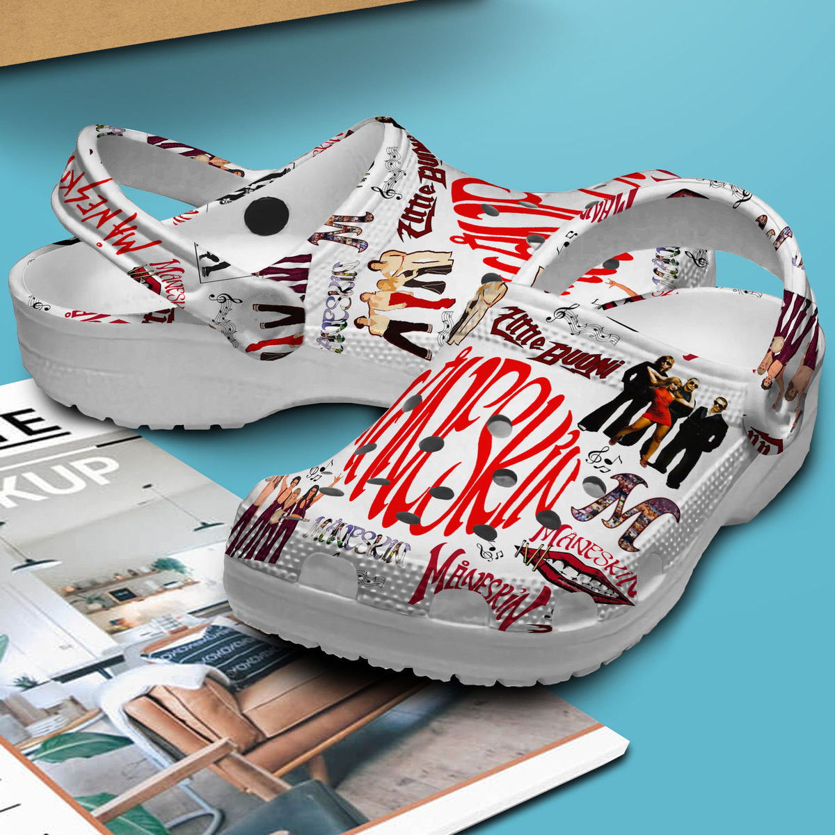 Merchidea Maneskin Music Crocs Crocband Clogs Shoes Comfortable For Men Women and Kids