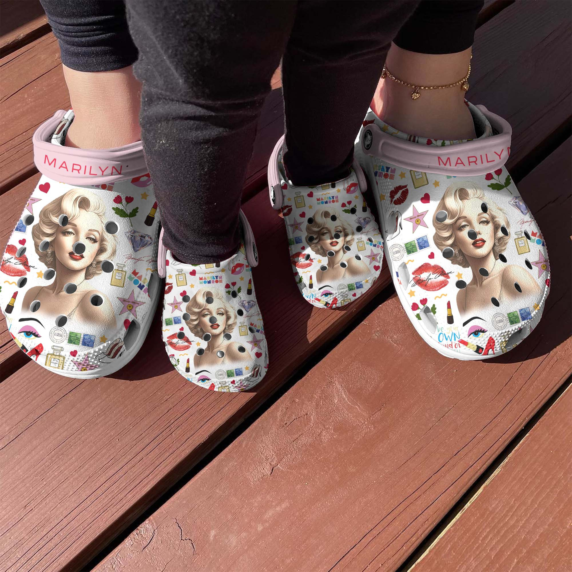 Merchidea Marilyn Monroe Movie Crocs Crocband Clogs Shoes Comfortable For Men Women and Kids