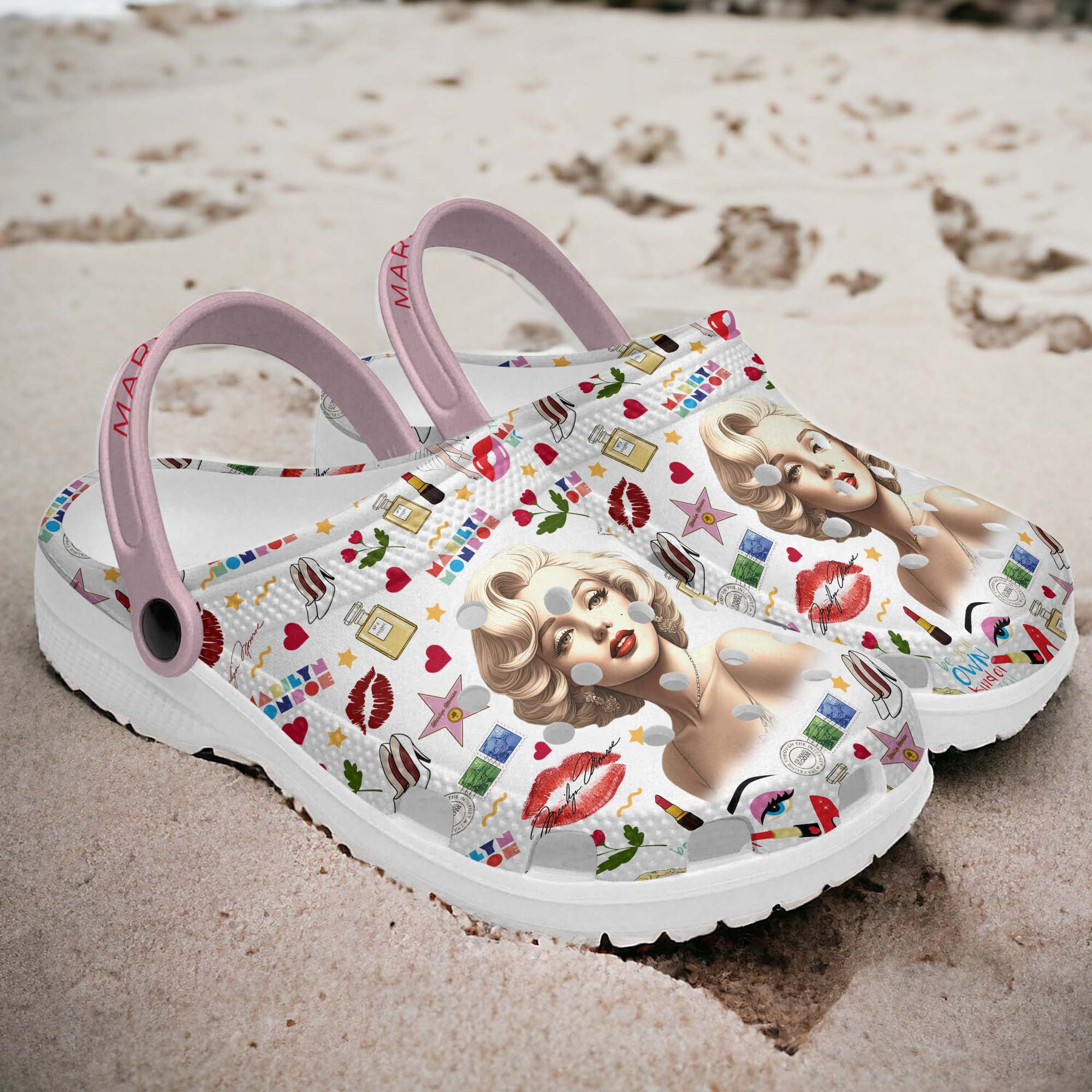 Merchidea Marilyn Monroe Movie Crocs Crocband Clogs Shoes Comfortable For Men Women and Kids