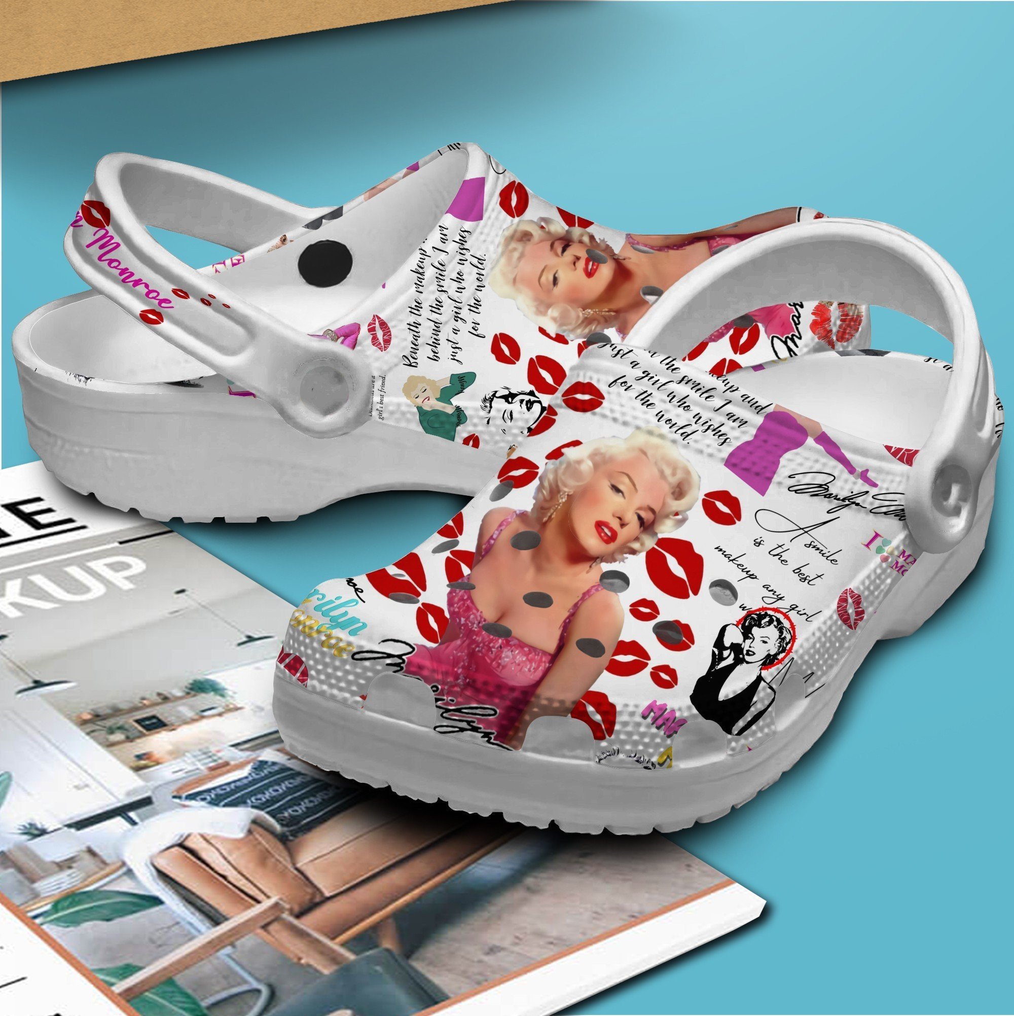 Merchidea Marilyn Monroe Music Crocs Crocband Clogs Shoes Comfortable For Men Women and Kids