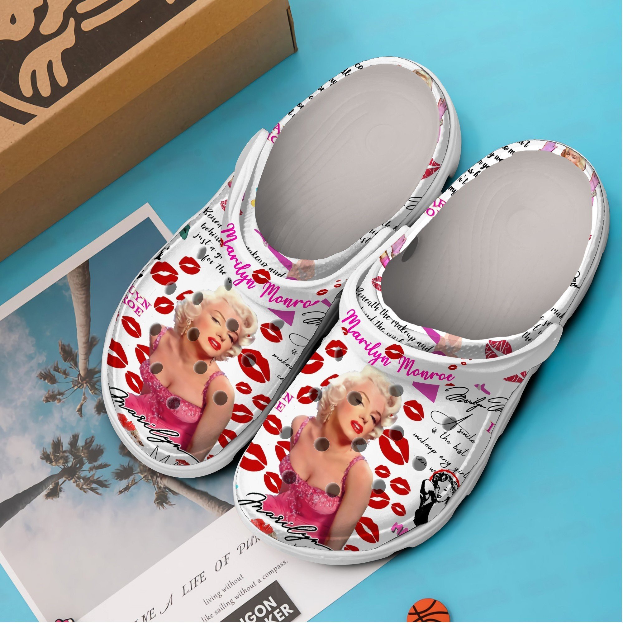 Merchidea Marilyn Monroe Music Crocs Crocband Clogs Shoes Comfortable For Men Women and Kids