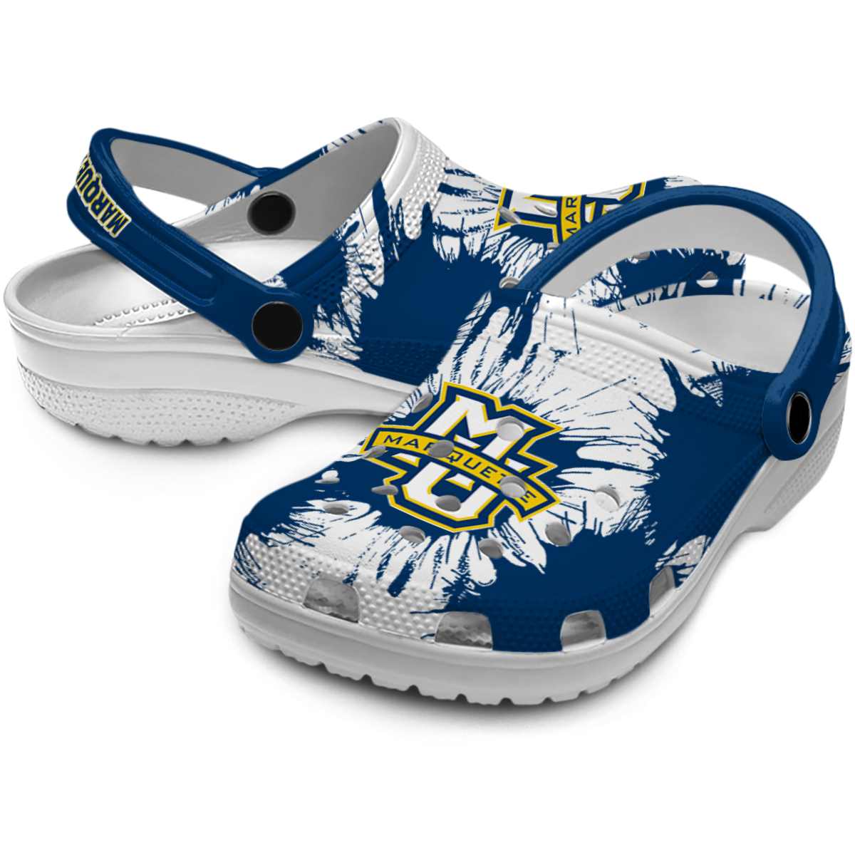 Merchidea Marquette Golden Eagles NCAA Sport Crocs Crocband Clogs Shoes Comfortable For Men Women and Kids