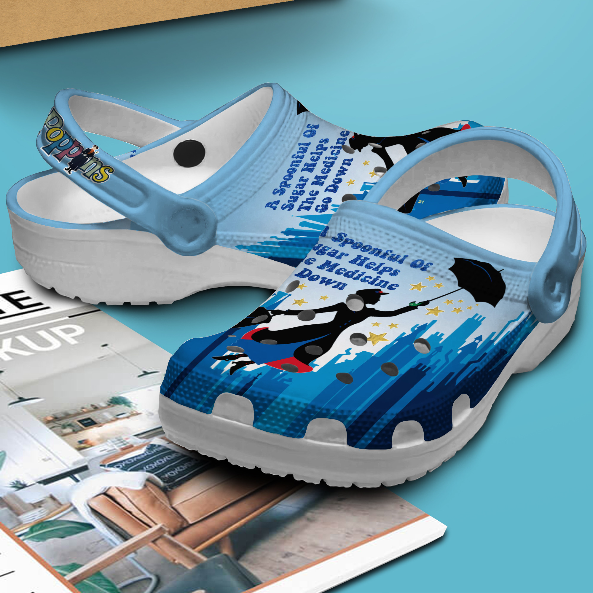 Merchidea Mary Poppins Movie Crocs Crocband Clogs Shoes Comfortable For Men Women and Kids