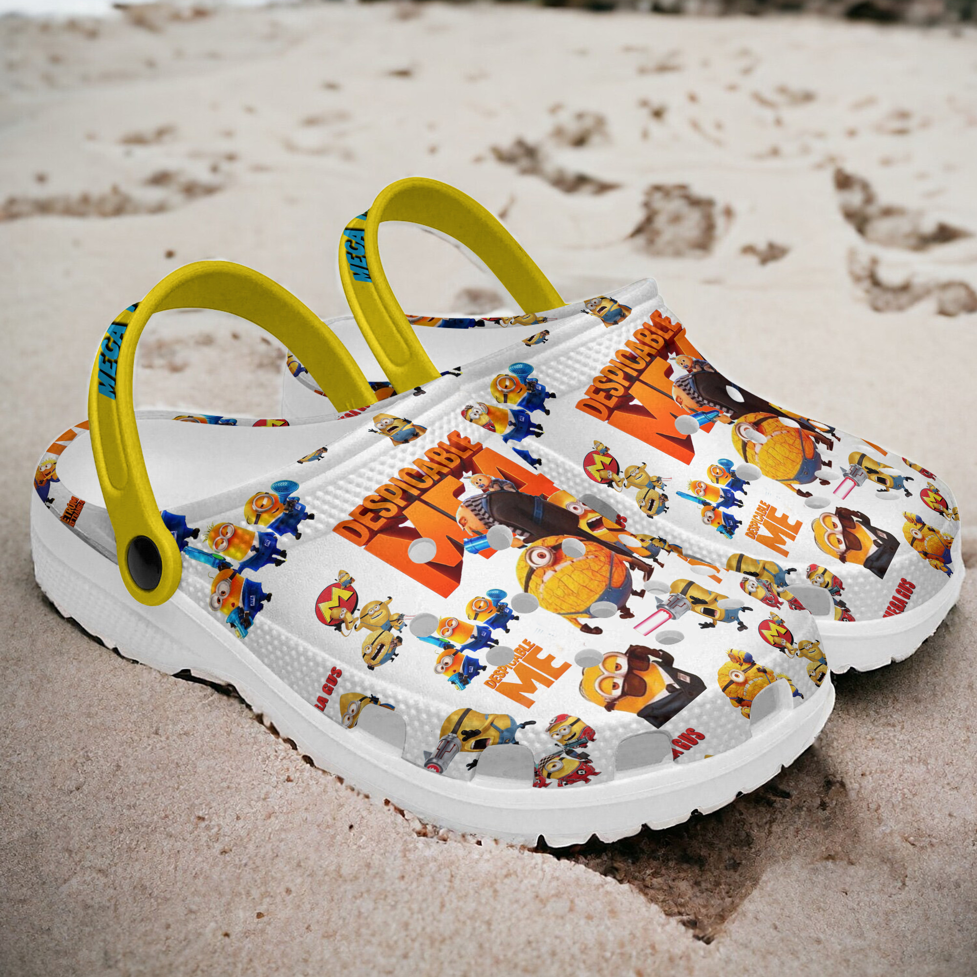 Merchidea Mega Minions Cartoon Crocs Crocband Clogs Shoes Comfortable For Men Women and Kids