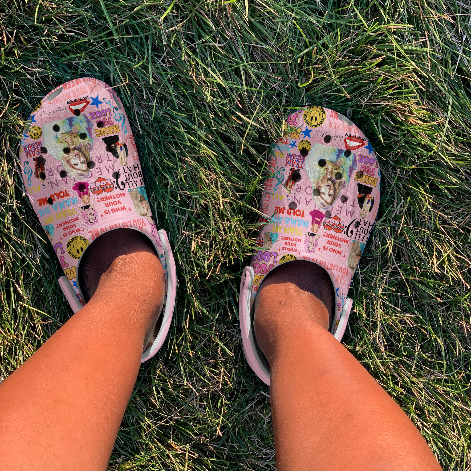 Merchidea Meghan Trainor Music Crocs Crocband Clogs Shoes Comfortable For Men Women and Kids