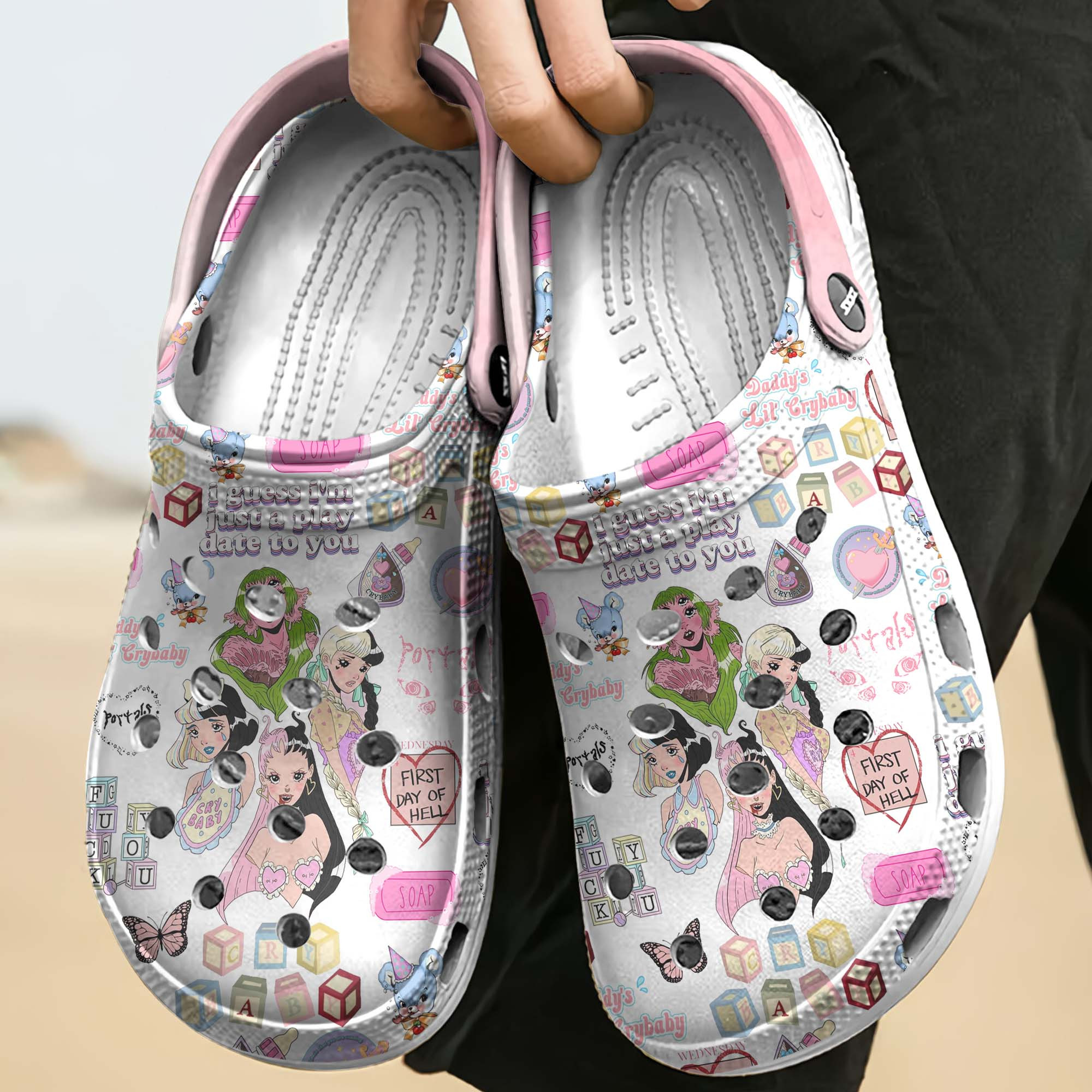 Merchidea Melanie Martinez Music Crocs Crocband Clogs Shoes Comfortable For Men Women and Kids