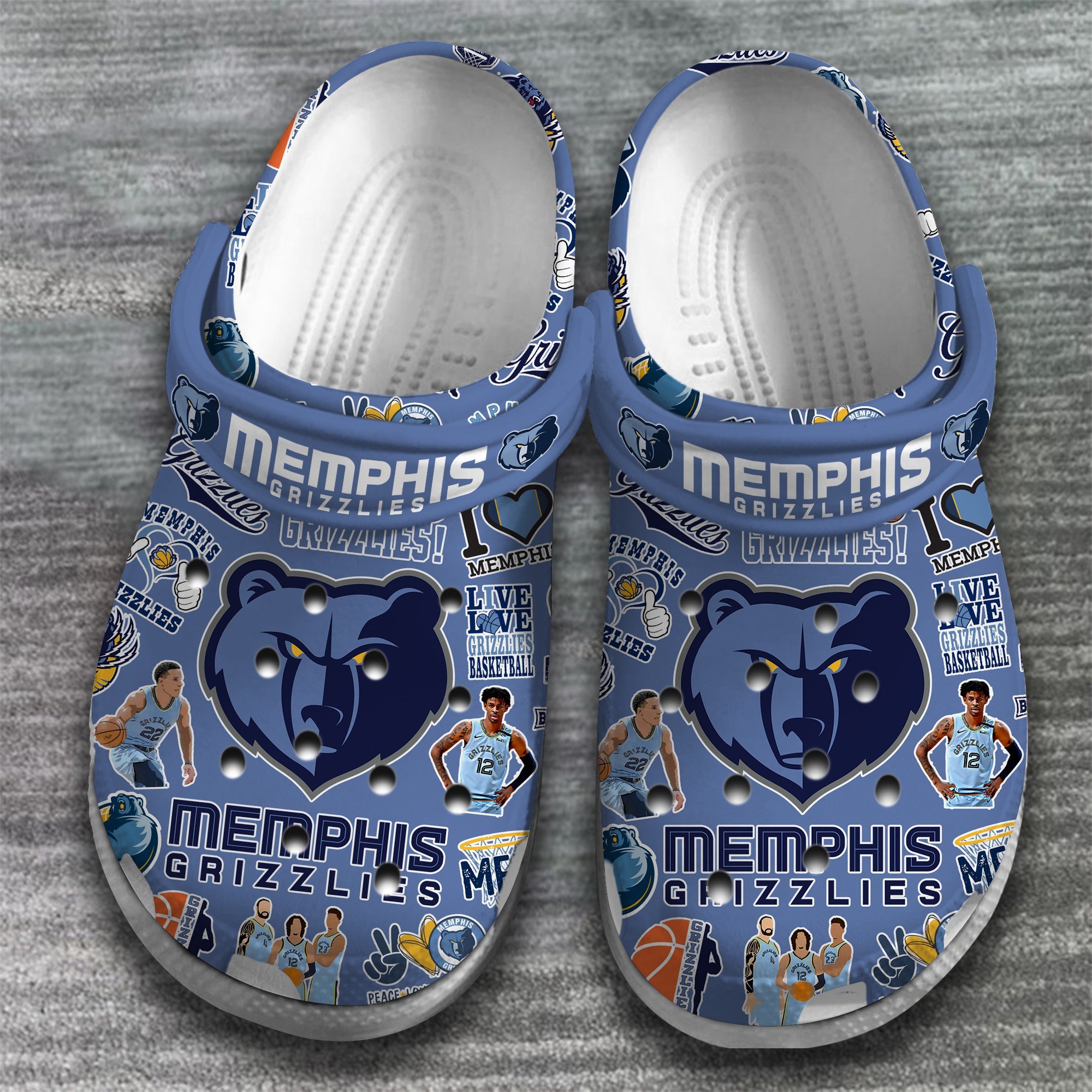 Merchidea Memphis Grizzlies NBA Basketball Sport Crocs Crocband Clogs Shoes Comfortable For Men Women and Kids
