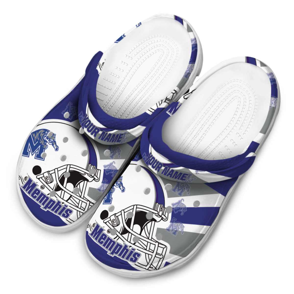 Merchidea Memphis Tigers NCAA Sport Crocs Crocband Clogs Shoes Comfortable For Men Women and Kids