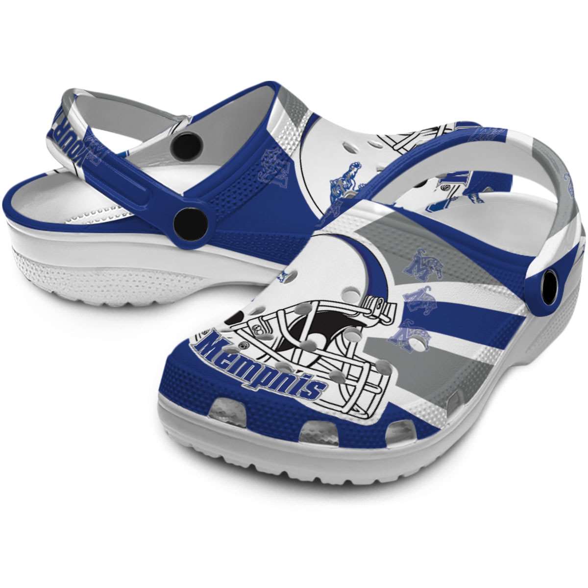 Merchidea Memphis Tigers NCAA Sport Crocs Crocband Clogs Shoes Comfortable For Men Women and Kids