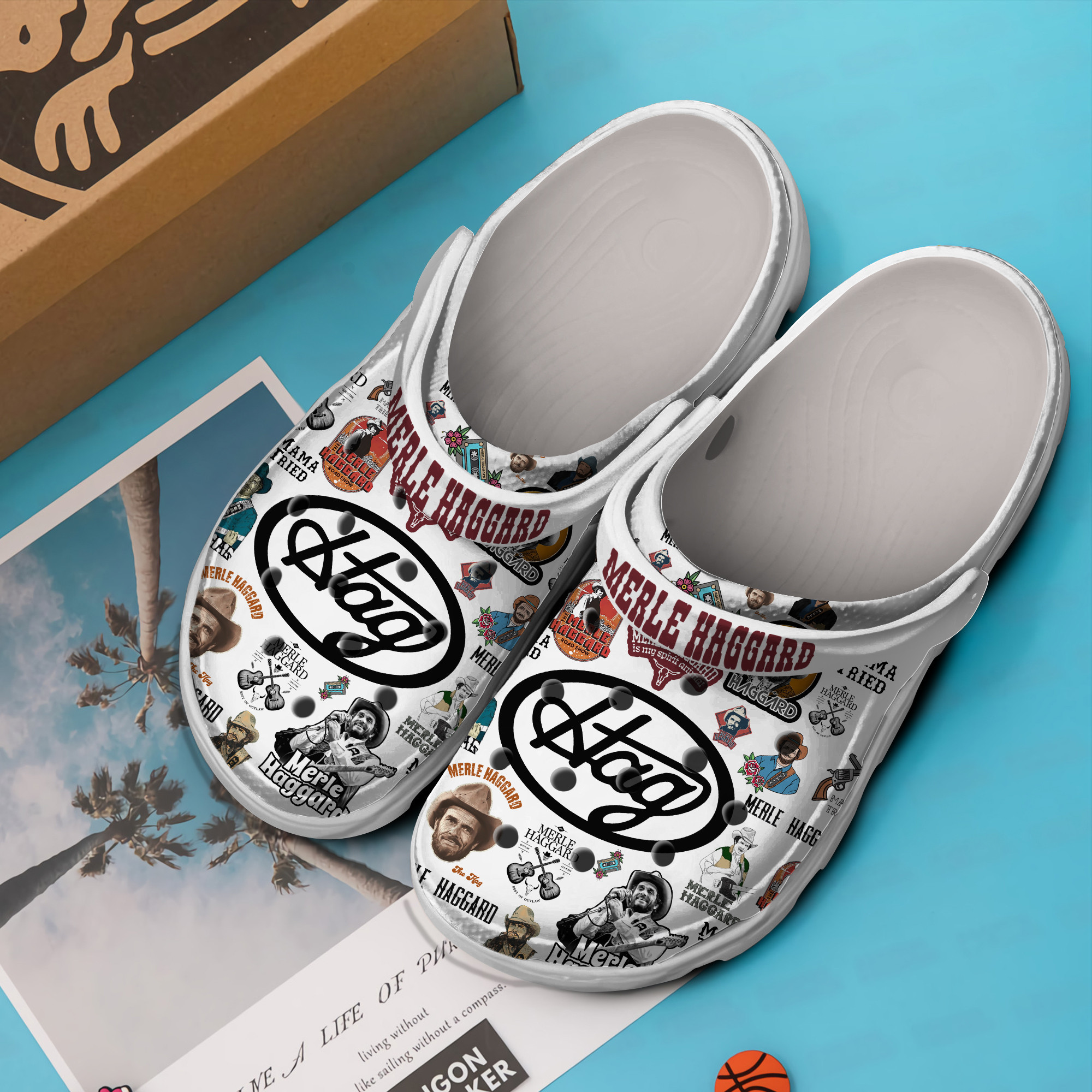 Merchidea Merle Haggard Music Crocs Crocband Clogs Shoes Comfortable For Men Women and Kids